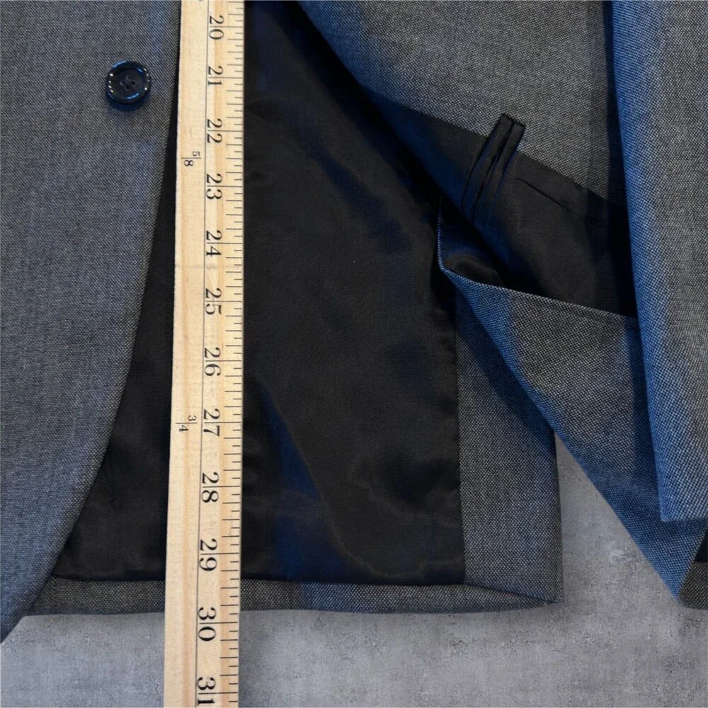 JOS A BANK Slim fit Mens Blazer 44R Sport Coat Two Button Suit Jacket Gray